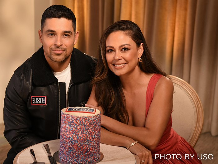 USO Global Ambassadors Wilmer Valderrama and Vanessa Lachey