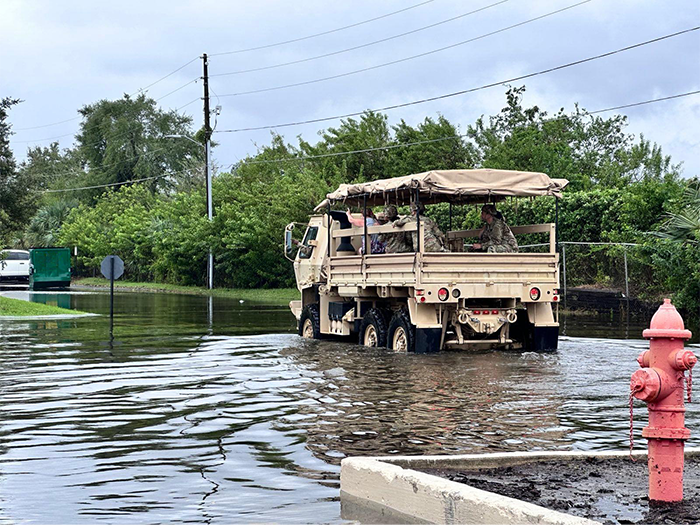 National Guard assist in high-water rescue mission in FL.