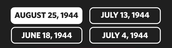 Quiz selection options