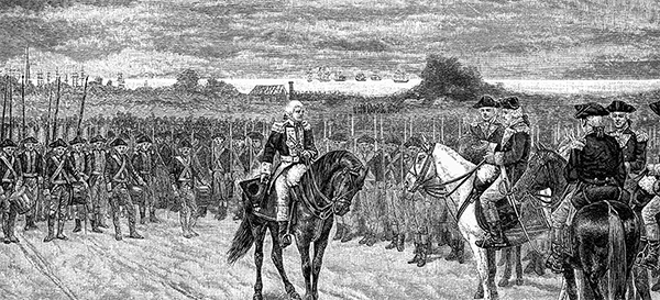 Historical depiction of early U.S. army