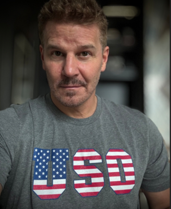 David Boreanaz in the USO T-Shirt
