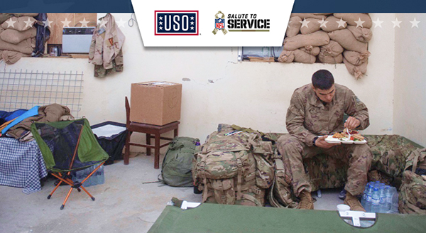 Service member eating alone graphic