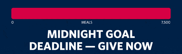 Progress Bar. MIDNIGHT GOAL DEADLINE - GIVE NOW