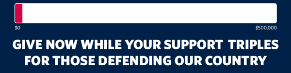 Give now while your support triples for those defending our country