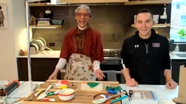 Carla Hall on video call Carla Hall on video call